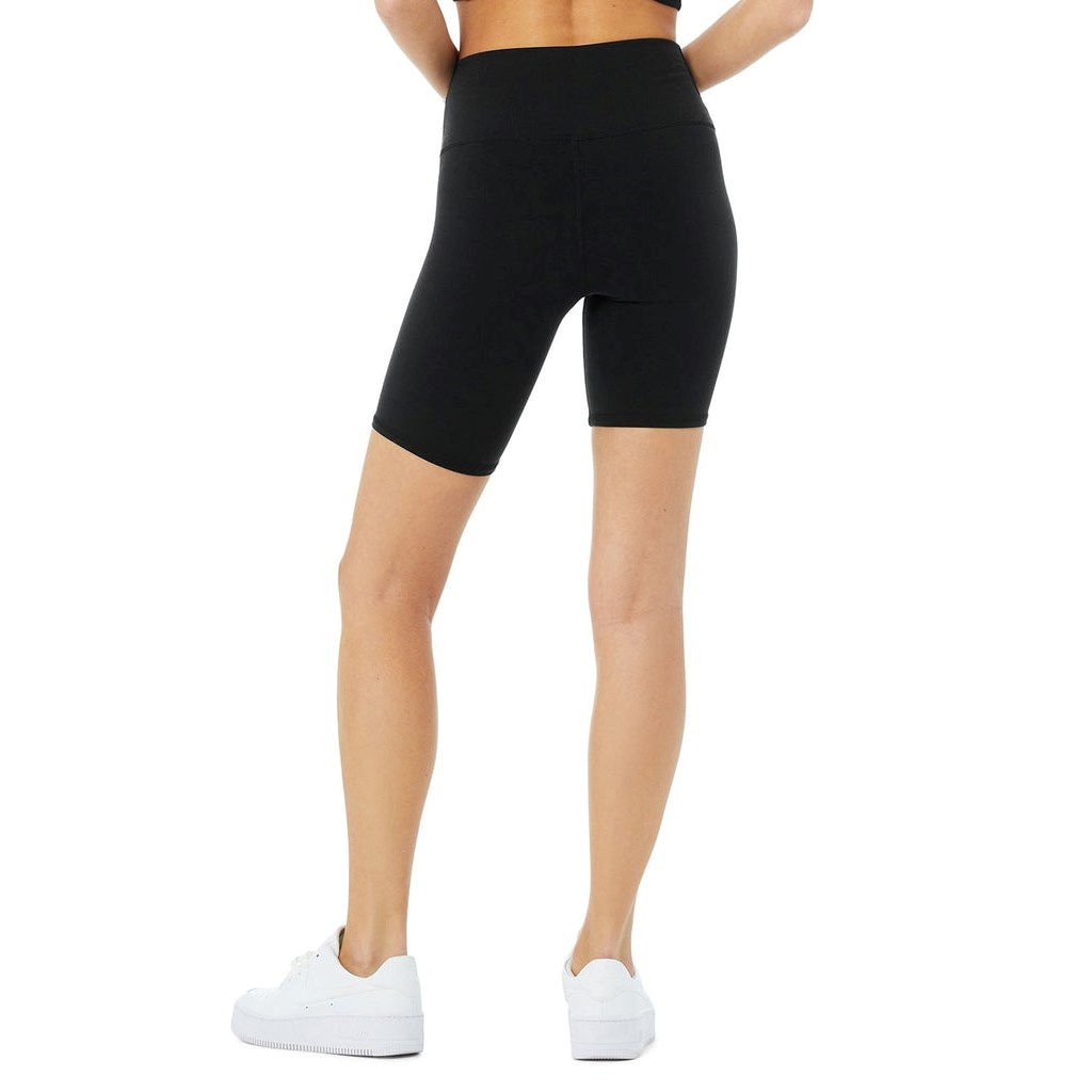 Bermudas Alo Yoga High-Cintura Ciclismo Corta Mujer Negros | TPSC76013