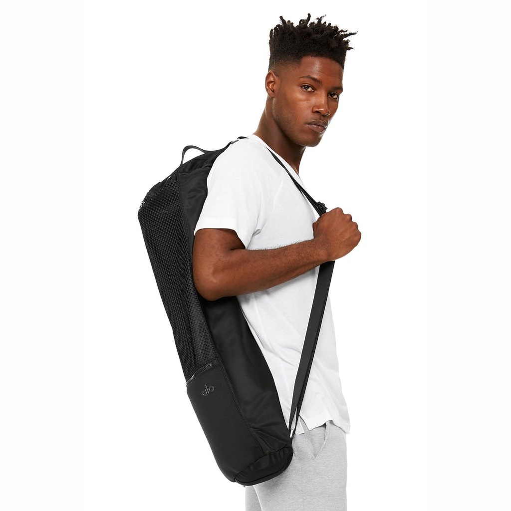 Bolsas Alo Yoga Warrior Mat Hombre Negros | AZBE17025