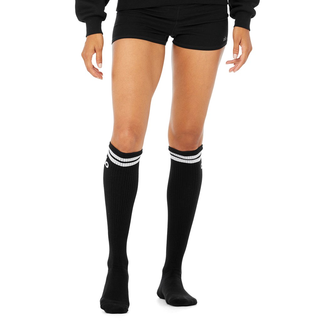 Calcetines Alo Yoga Knee-High Throwback Mujer Negros | CMOW70598