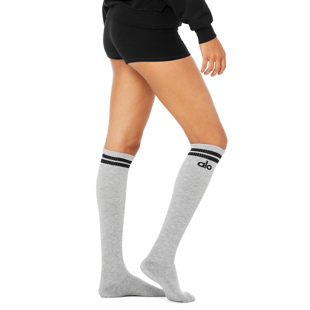 Calcetines Alo Yoga Knee-High Throwback Mujer Grises | KFWC36104