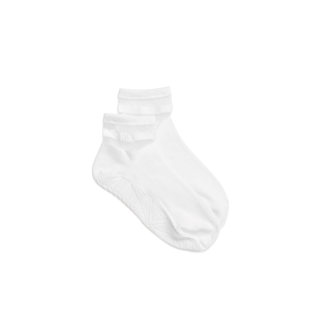 Calcetines Alo Yoga Pulse Barre Mujer Blancos | GKTE70182