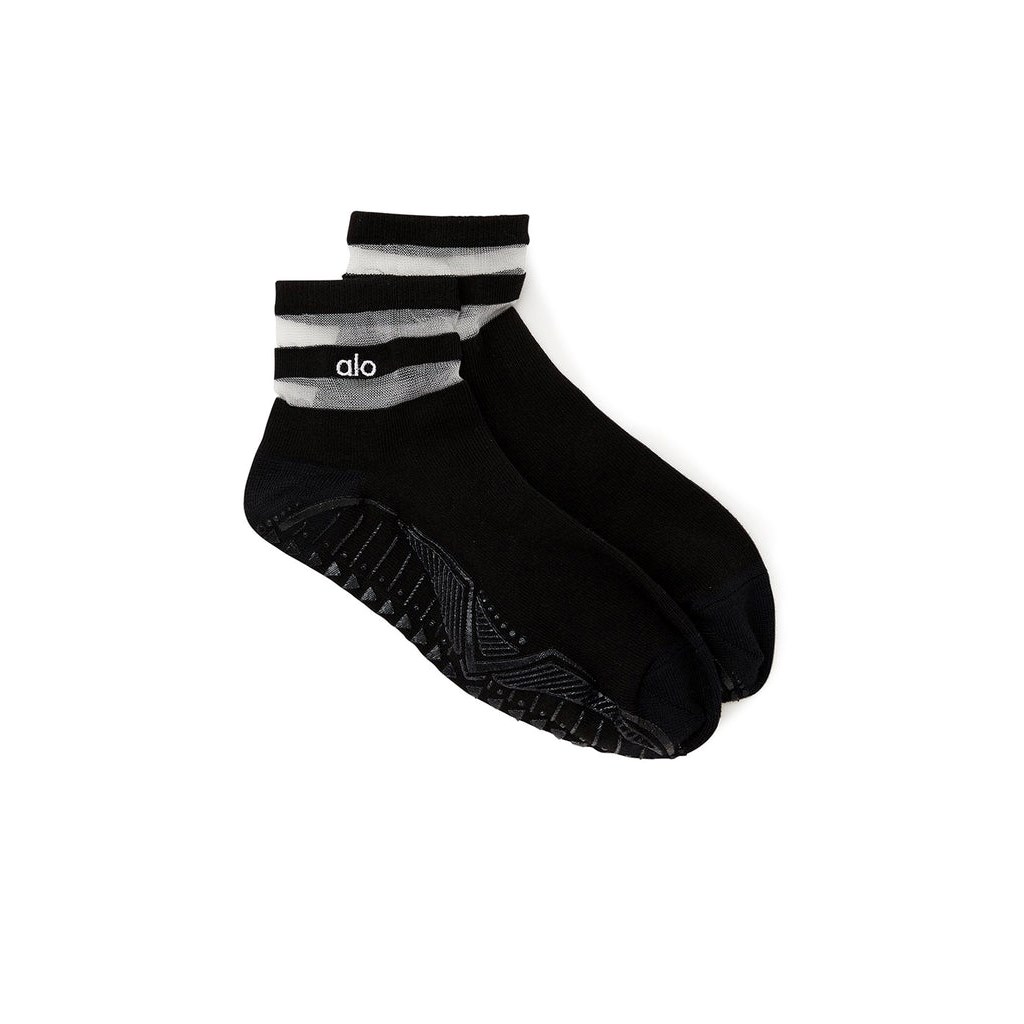 Calcetines Alo Yoga Pulse Barre Mujer Negros | PFLQ38614