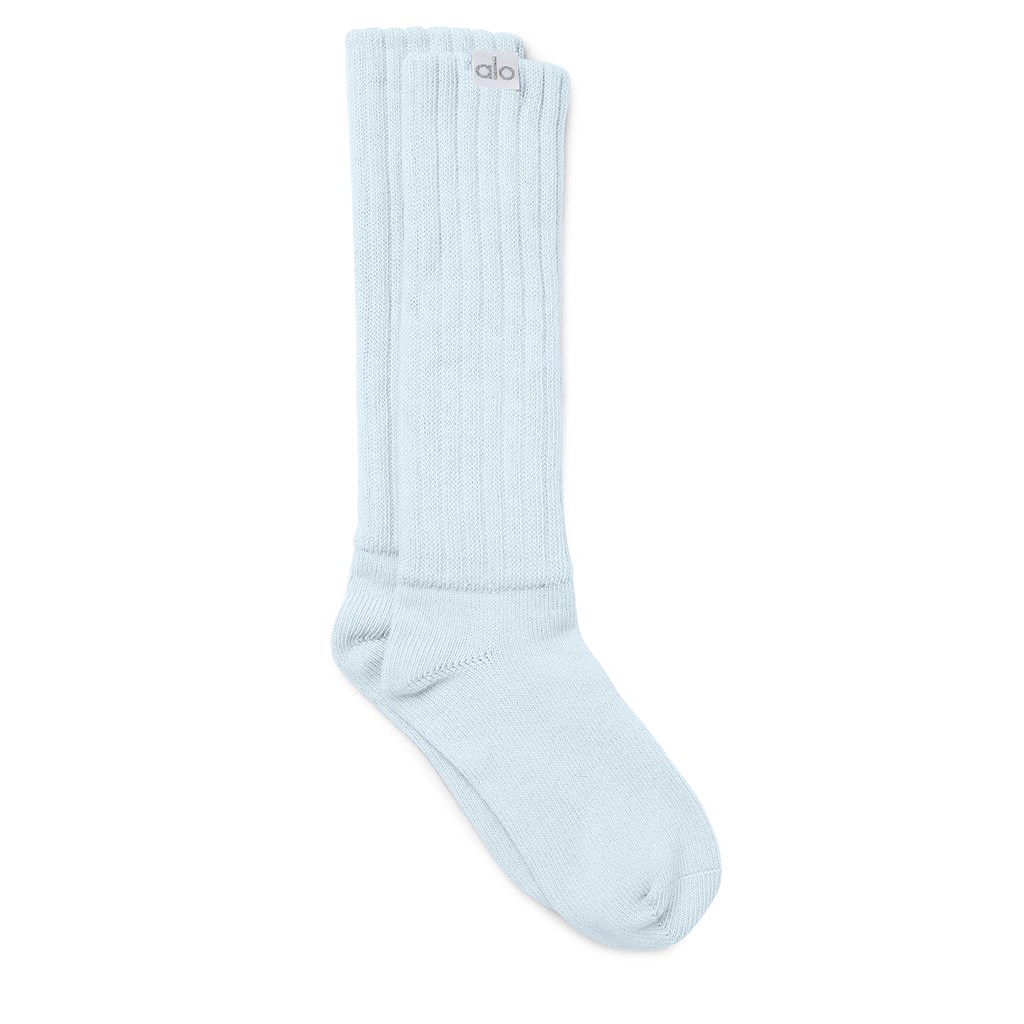 Calcetines Alo Yoga Scrunch Mujer Azules | MGJW28760