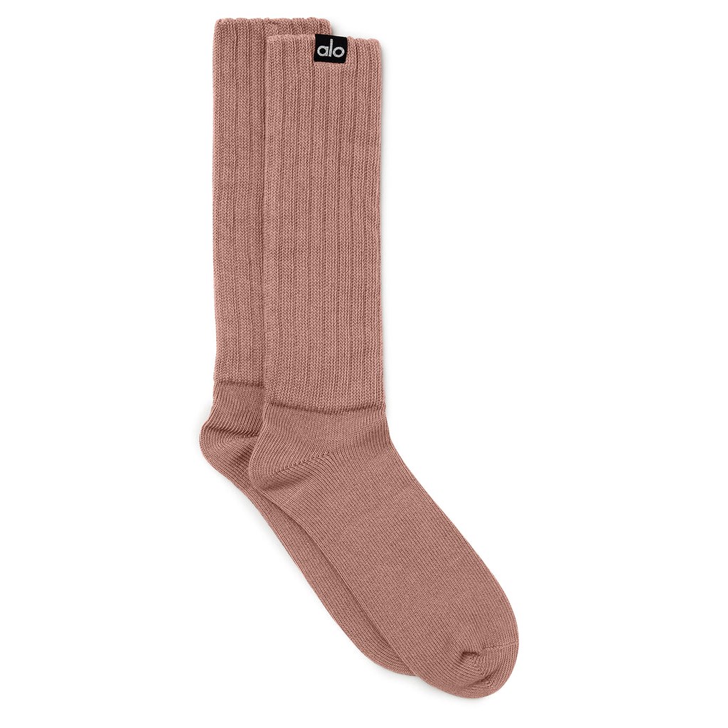 Calcetines Alo Yoga Scrunch Mujer Marrom | EDWU73426