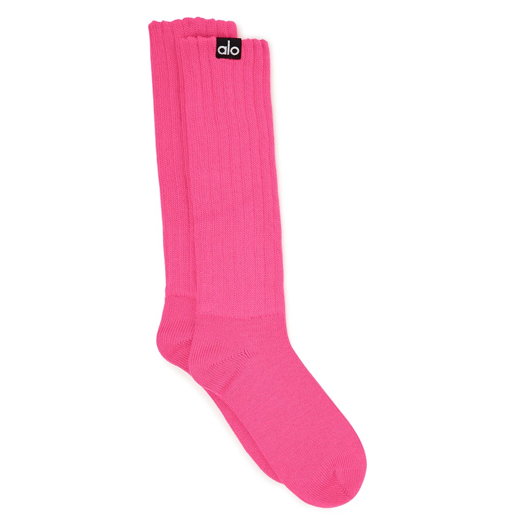 Calcetines Alo Yoga Scrunch Mujer Rosas | INOG34625