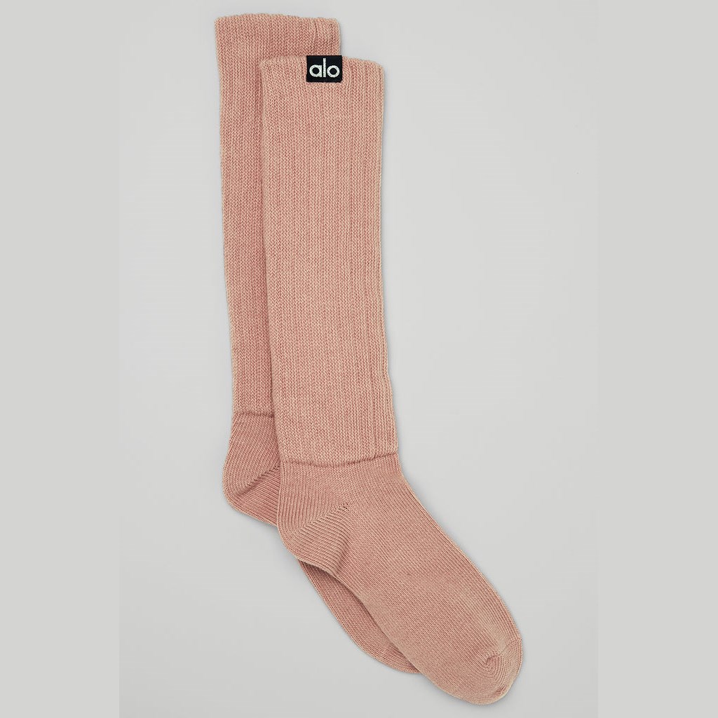 Calcetines Alo Yoga Scrunch Mujer Rosas | JWHU61497