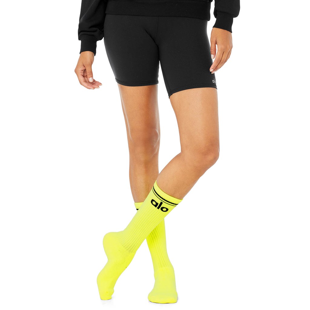 Calcetines Alo Yoga Throwback Mujer Amarillos | VNKQ02685