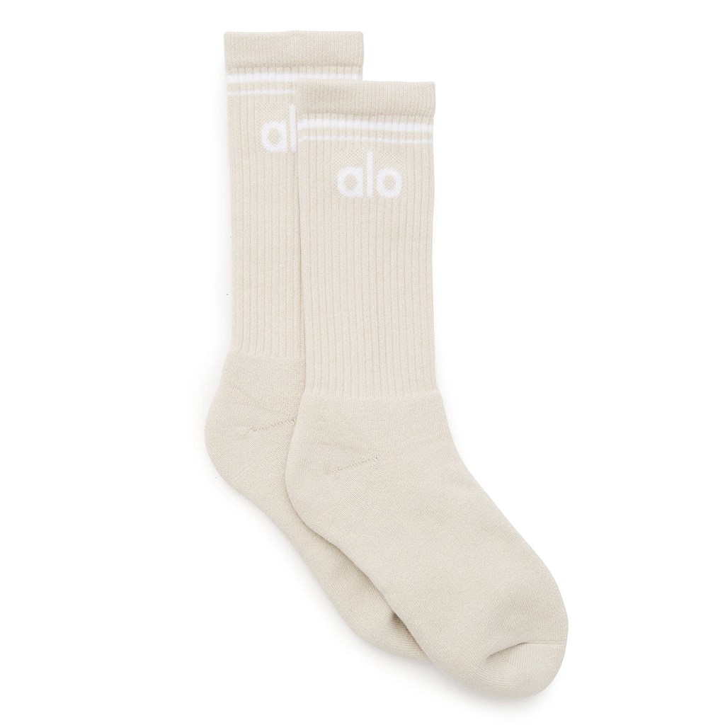 Calcetines Alo Yoga Throwback Mujer Beige | IHRL36850