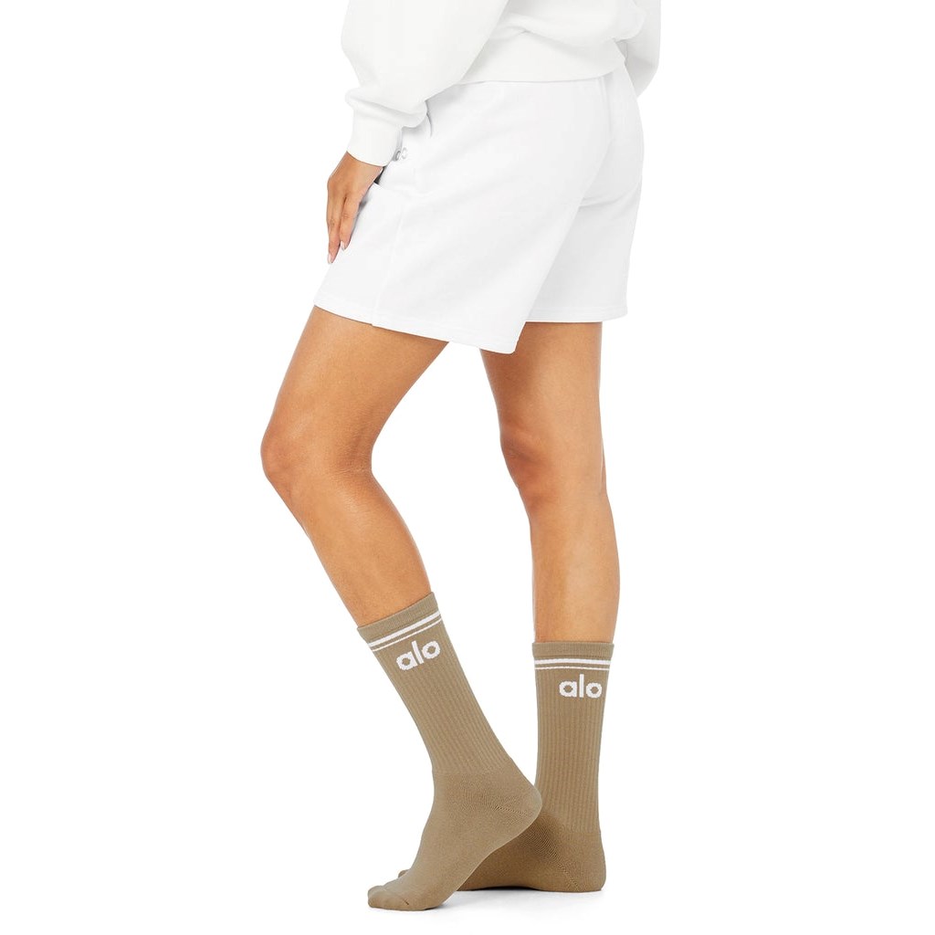 Calcetines Alo Yoga Throwback Mujer Beige | LHQU24137
