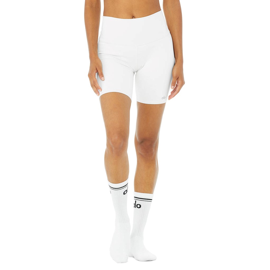 Calcetines Alo Yoga Throwback Mujer Blancos | SVGX16249