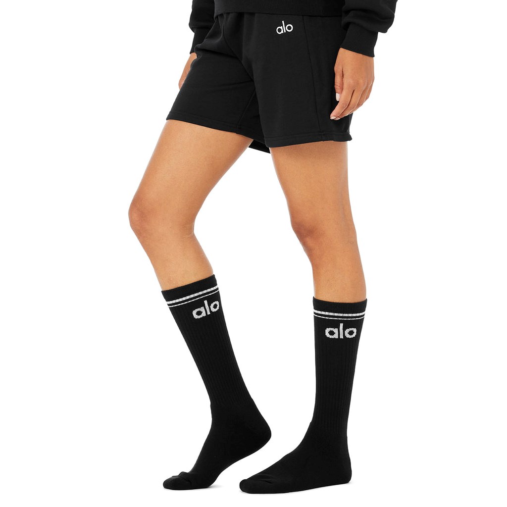 Calcetines Alo Yoga Throwback Mujer Negros | XLDF51976
