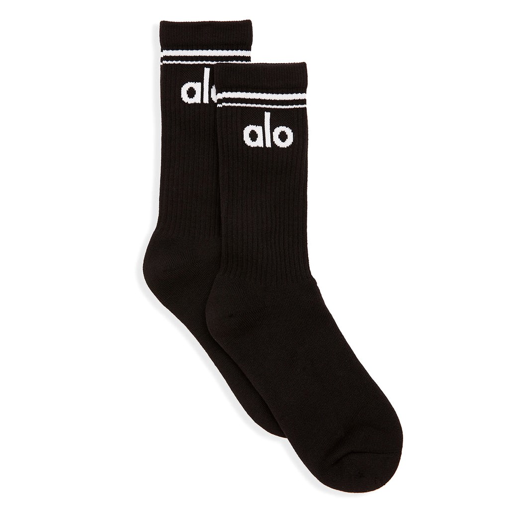 Calcetines Alo Yoga Throwback Mujer Negros | XLDF51976