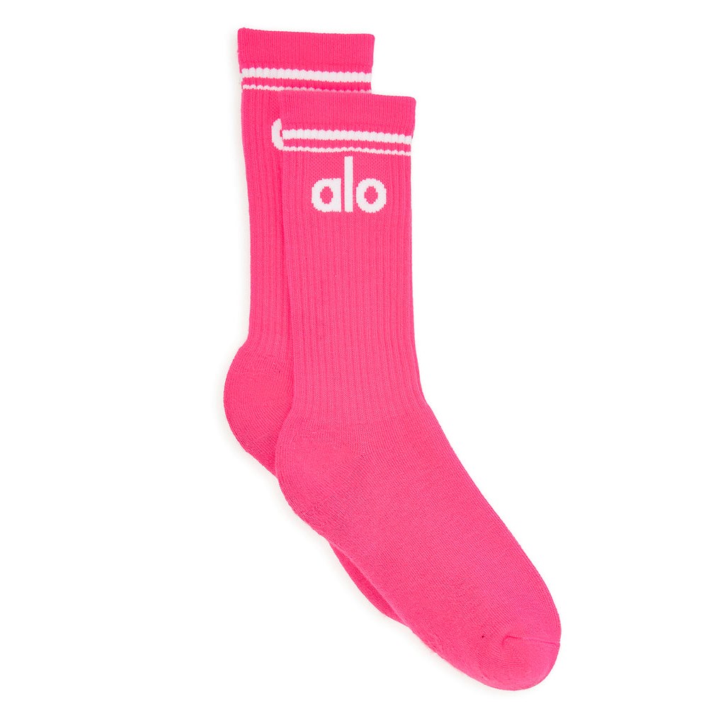 Calcetines Alo Yoga Throwback Mujer Rosas | OFUZ71390