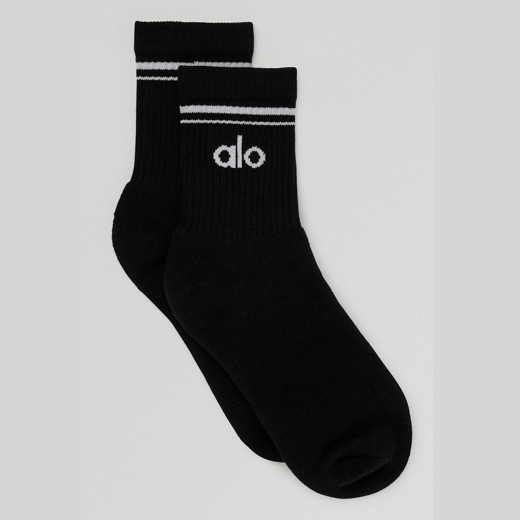 Calcetines Alo Yoga Unisex Half-Crew Throwback Hombre Blancos | UJLI67018