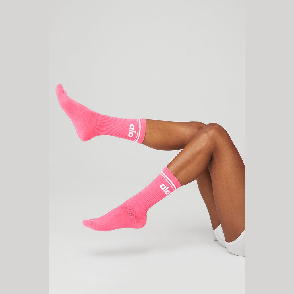 Calcetines Alo Yoga Unisex Throwback Hombre Rosas | BYDE48260