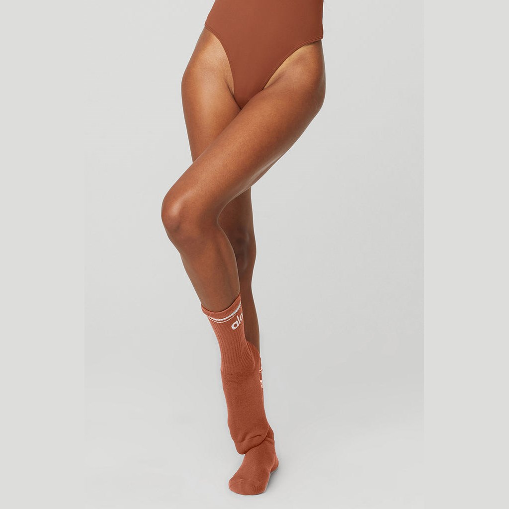 Calcetines Alo Yoga Unisex Throwback Hombre Marrom | KHML16973