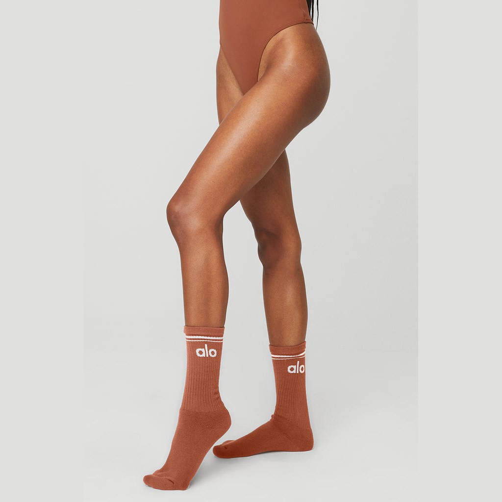 Calcetines Alo Yoga Unisex Throwback Hombre Marrom | KHML16973