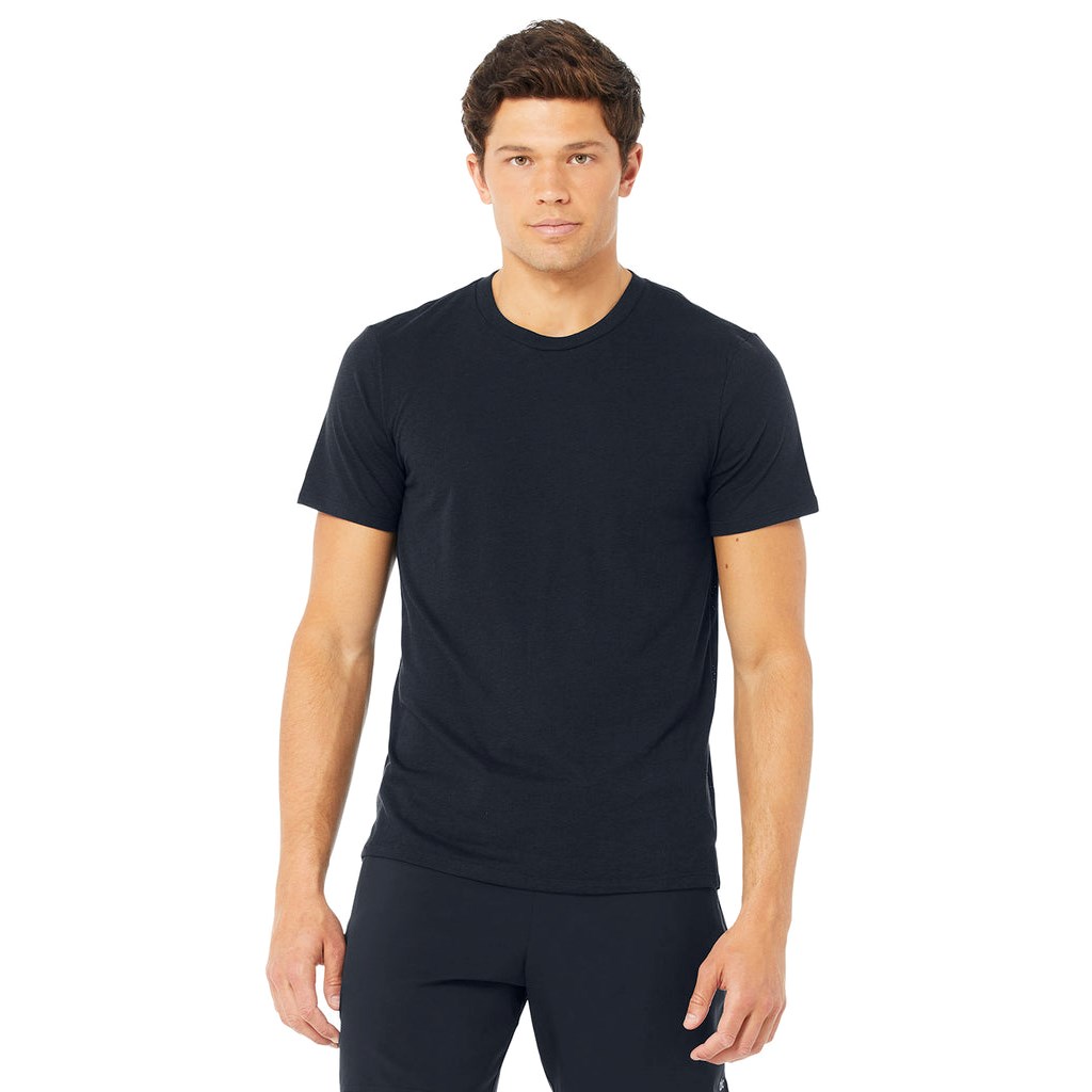 Camiseta Alo Yoga Airwave Corta Sleeves Hombre Azules | QUKF37159