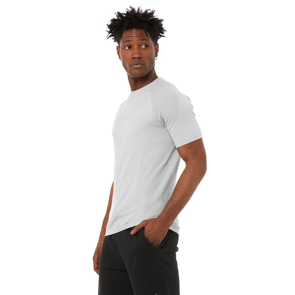 Camiseta Alo Yoga Amplify Seamless Corta Sleeves Hombre Grises | EOWY92541