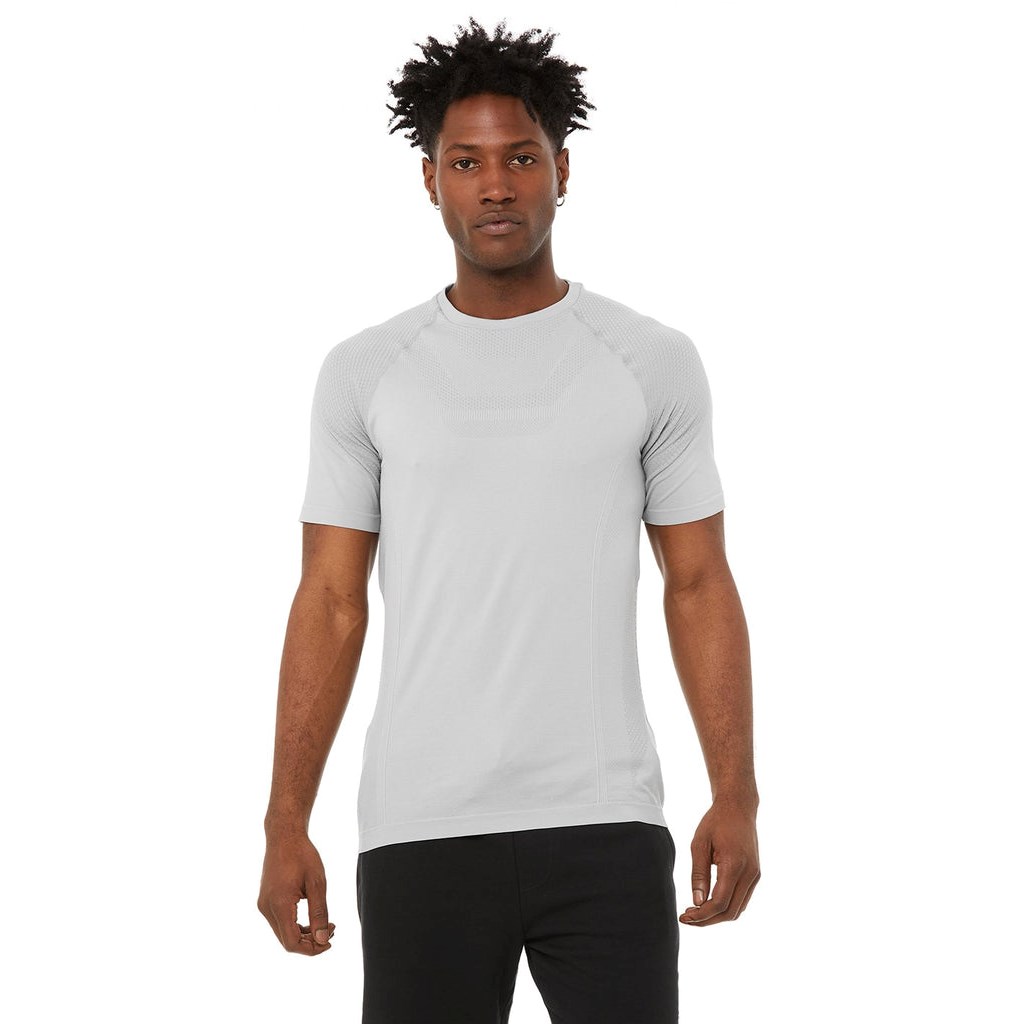 Camiseta Alo Yoga Amplify Seamless Corta Sleeves Hombre Grises | EOWY92541