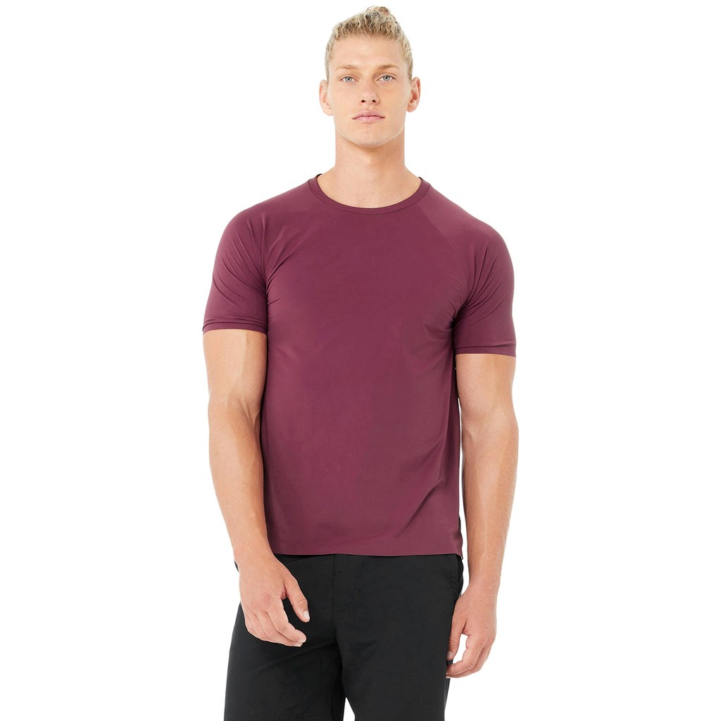 Camiseta Alo Yoga Idol Performance Corta Sleeves Hombre Rojos | AIUQ67025
