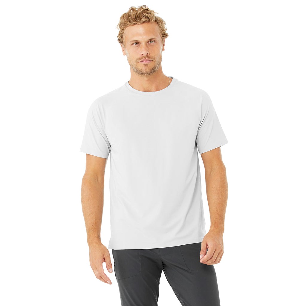 Camiseta Alo Yoga Idol Performance Corta Sleeves Hombre Grises | SCBH82376