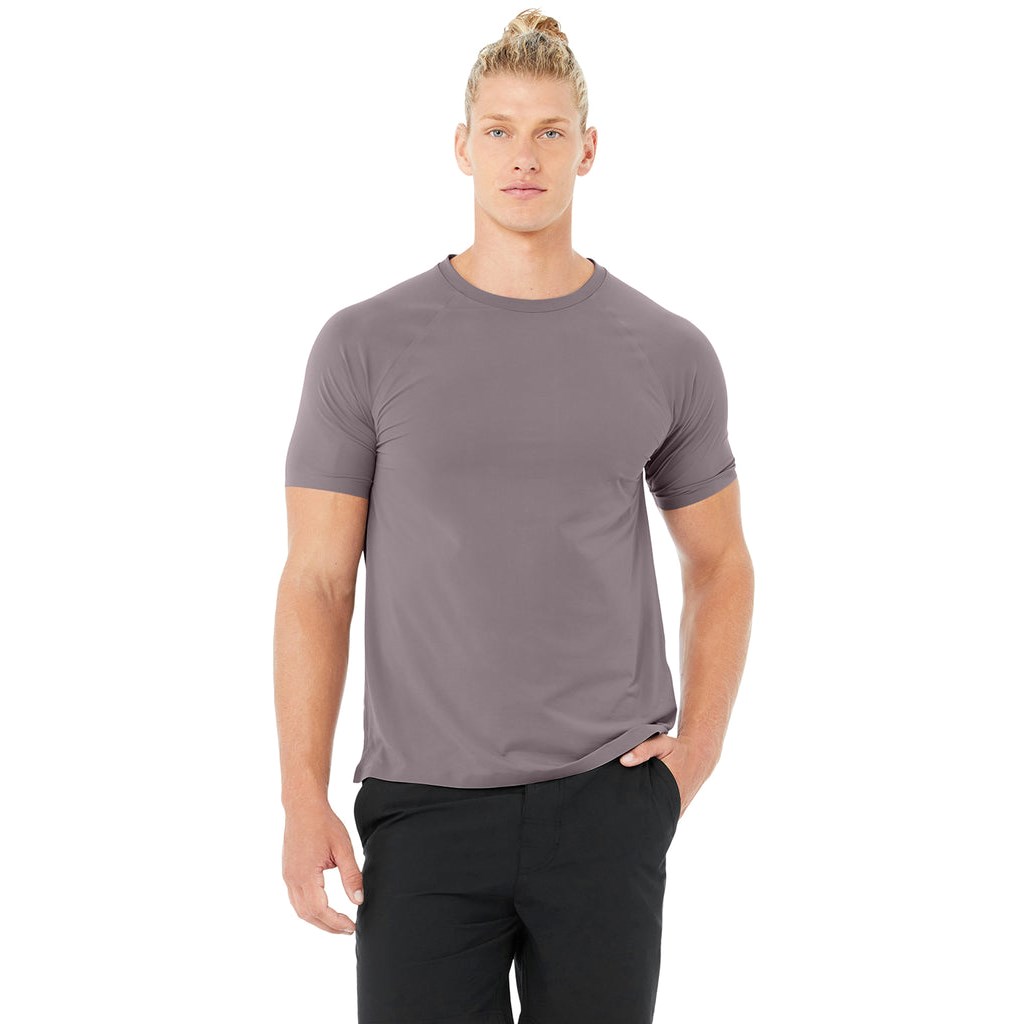 Camiseta Alo Yoga Idol Performance Corta Sleeves Hombre Morados | ZLYP73648