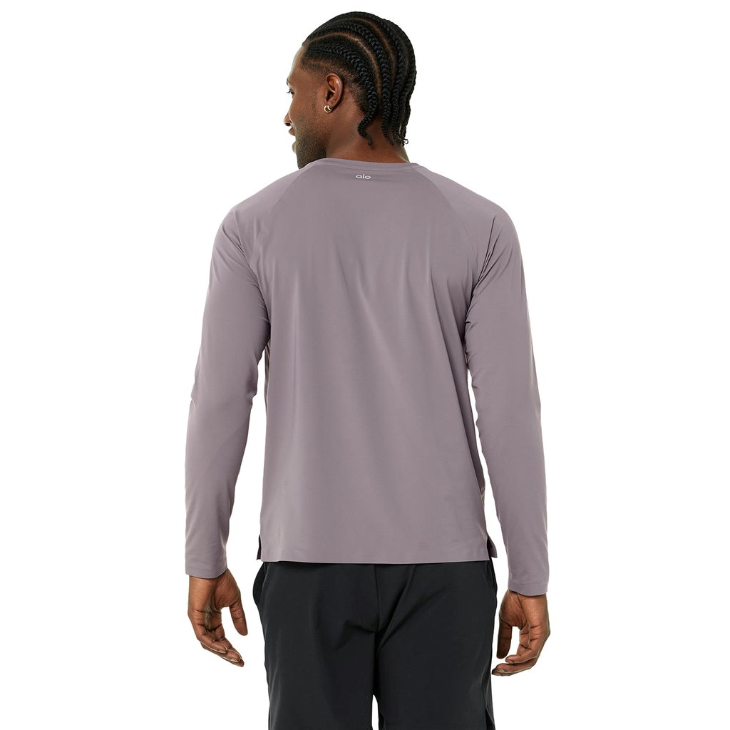 Camiseta Alo Yoga Idol Performance Long Sleeve Hombre Morados | FVKT17062