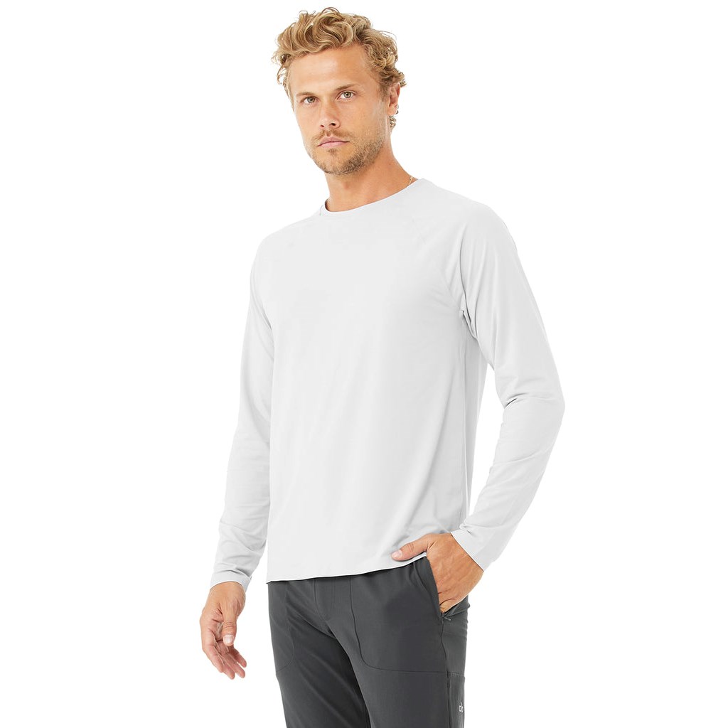 Camiseta Alo Yoga Idol Performance Long Sleeve Hombre Grises | THKQ18739
