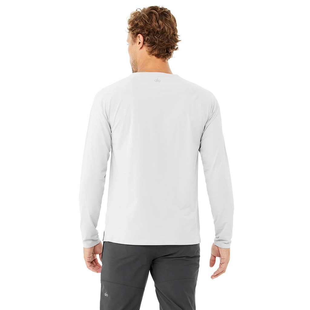 Camiseta Alo Yoga Idol Performance Long Sleeve Hombre Grises | THKQ18739
