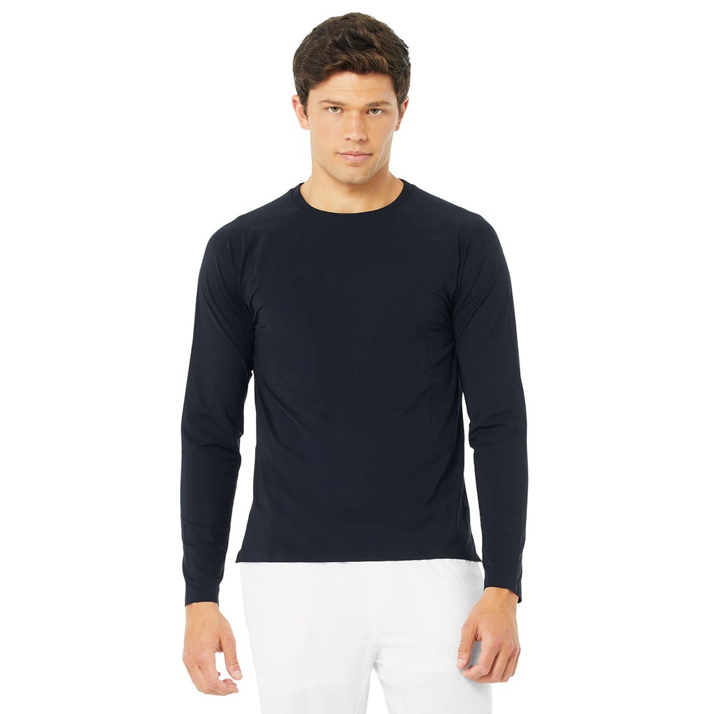 Camiseta Alo Yoga Idol Performance Long Sleeve Hombre Azules | XUDK19832
