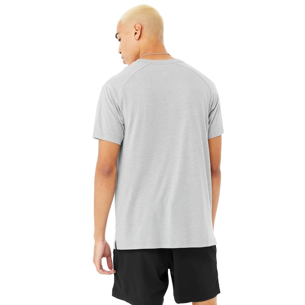 Camiseta Alo Yoga The Triumph Crew Neck Corta Sleeves Hombre Grises | FDZL96704