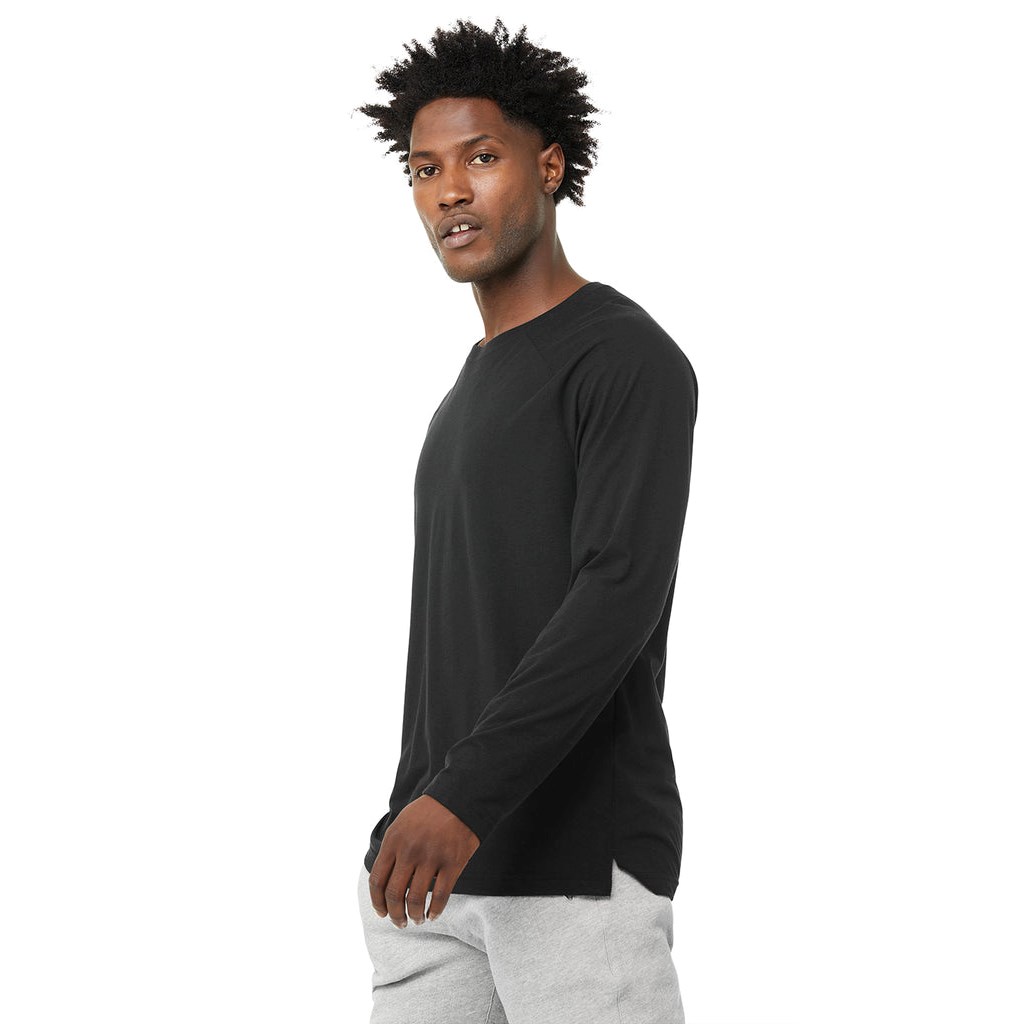 Camiseta Alo Yoga Triumph Long Sleeve Hombre Negros | ASVN92074