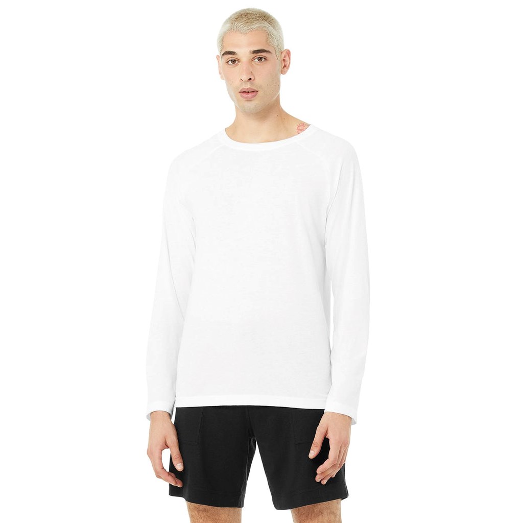 Camiseta Alo Yoga Triumph Long Sleeve Hombre Blancos | PWXT31046