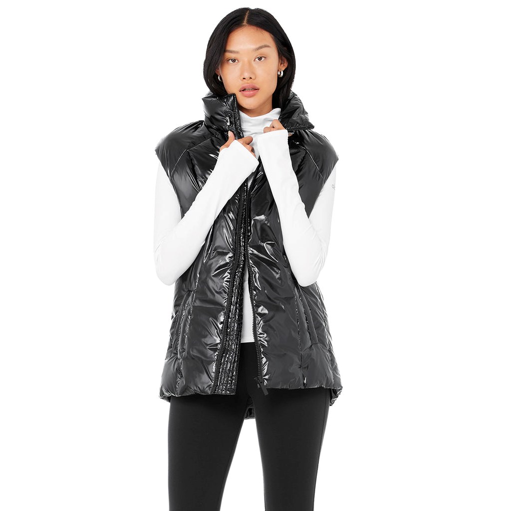 Chalecos Alo Yoga Stunner Puffer Vest Mujer Negros | HBMT28905