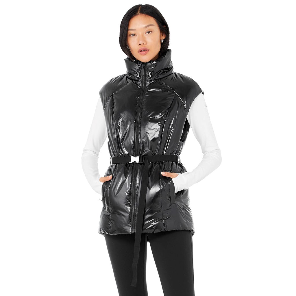 Chalecos Alo Yoga Stunner Puffer Vest Mujer Negros | HBMT28905