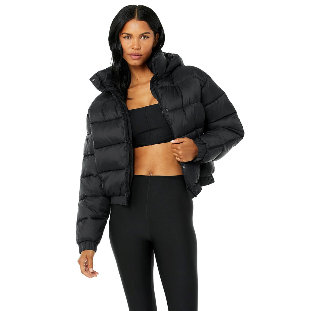 Chaquetas Alo Yoga Aspen Love Puffer Mujer Negros | JZPM94803