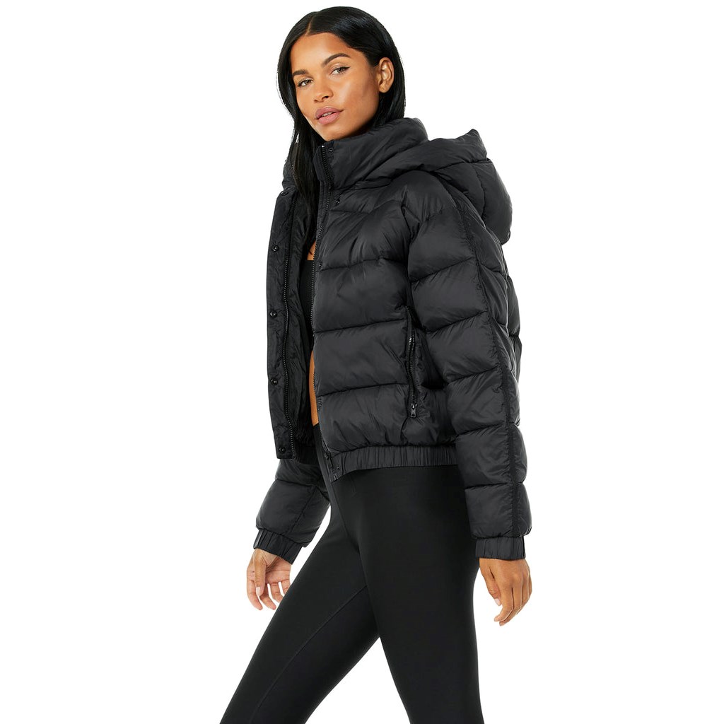 Chaquetas Alo Yoga Aspen Love Puffer Mujer Negros | JZPM94803