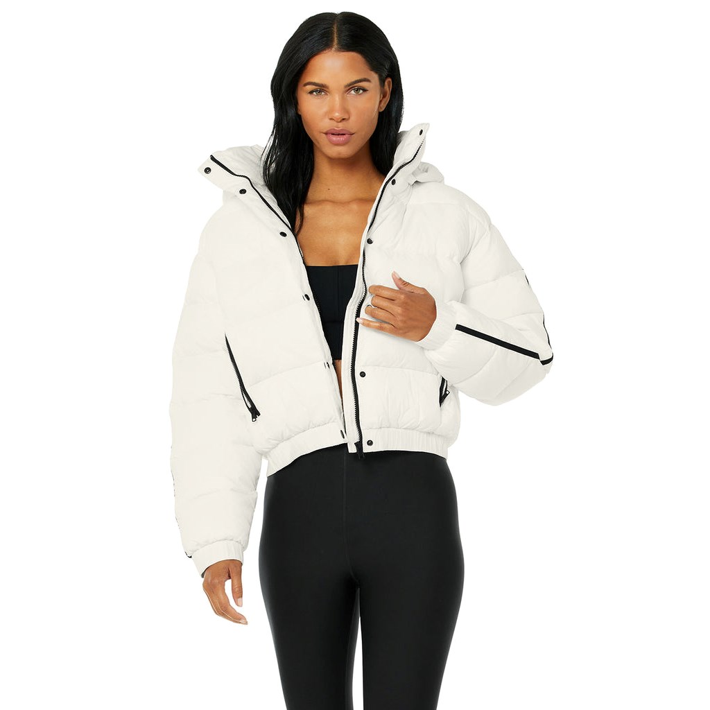 Chaquetas Alo Yoga Aspen Love Puffer Mujer Blancos | KZSC65109