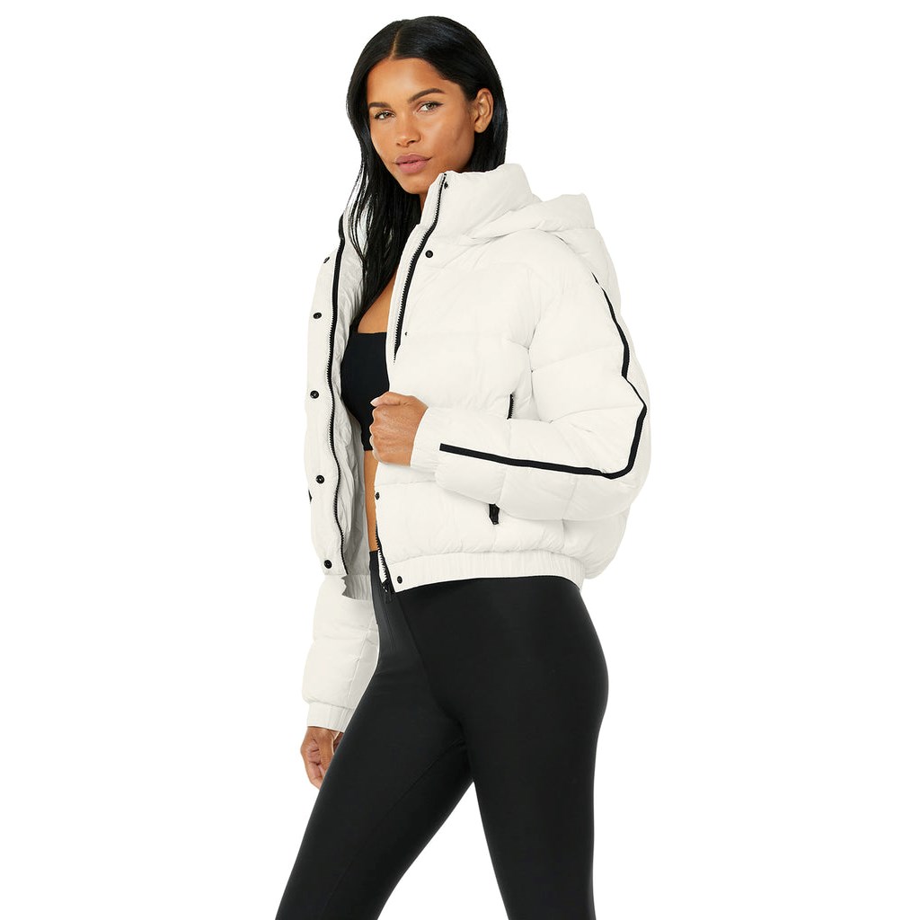 Chaquetas Alo Yoga Aspen Love Puffer Mujer Blancos | KZSC65109