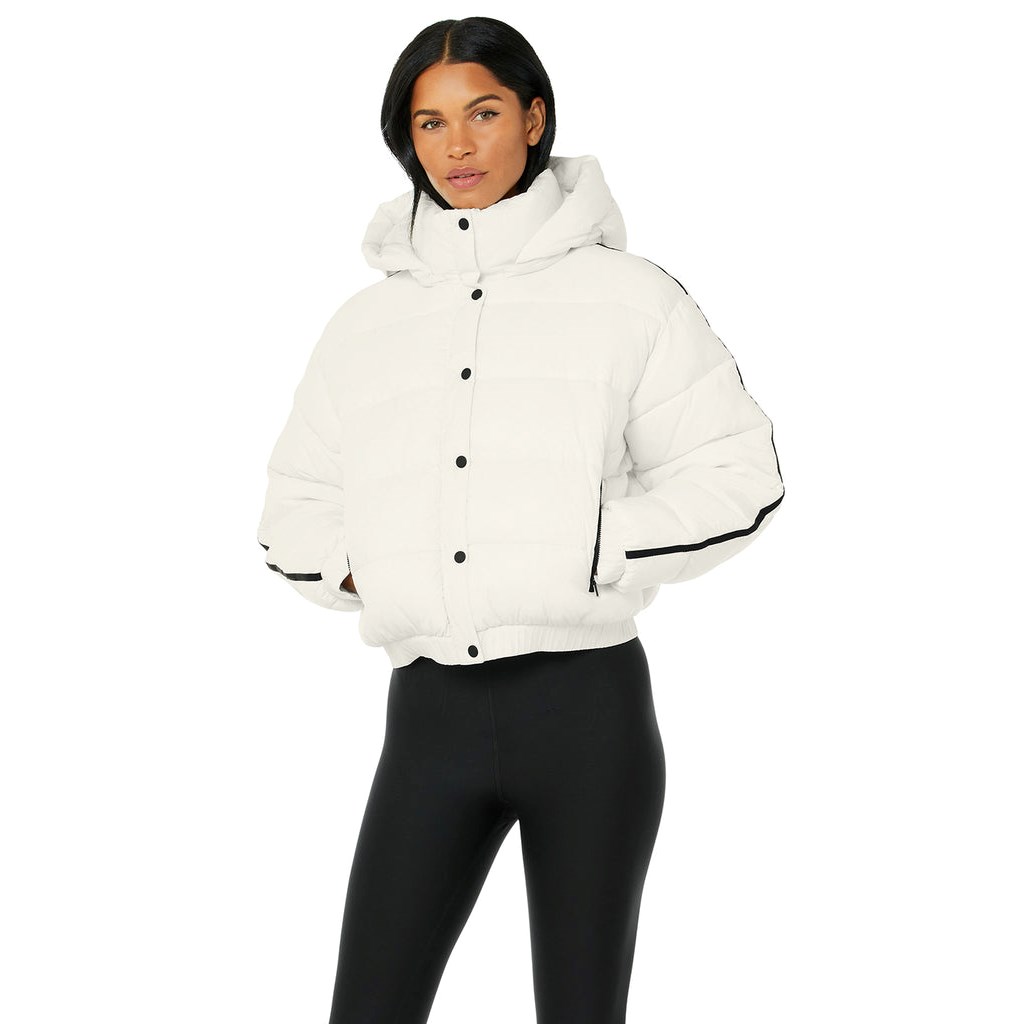 Chaquetas Alo Yoga Aspen Love Puffer Mujer Blancos | KZSC65109