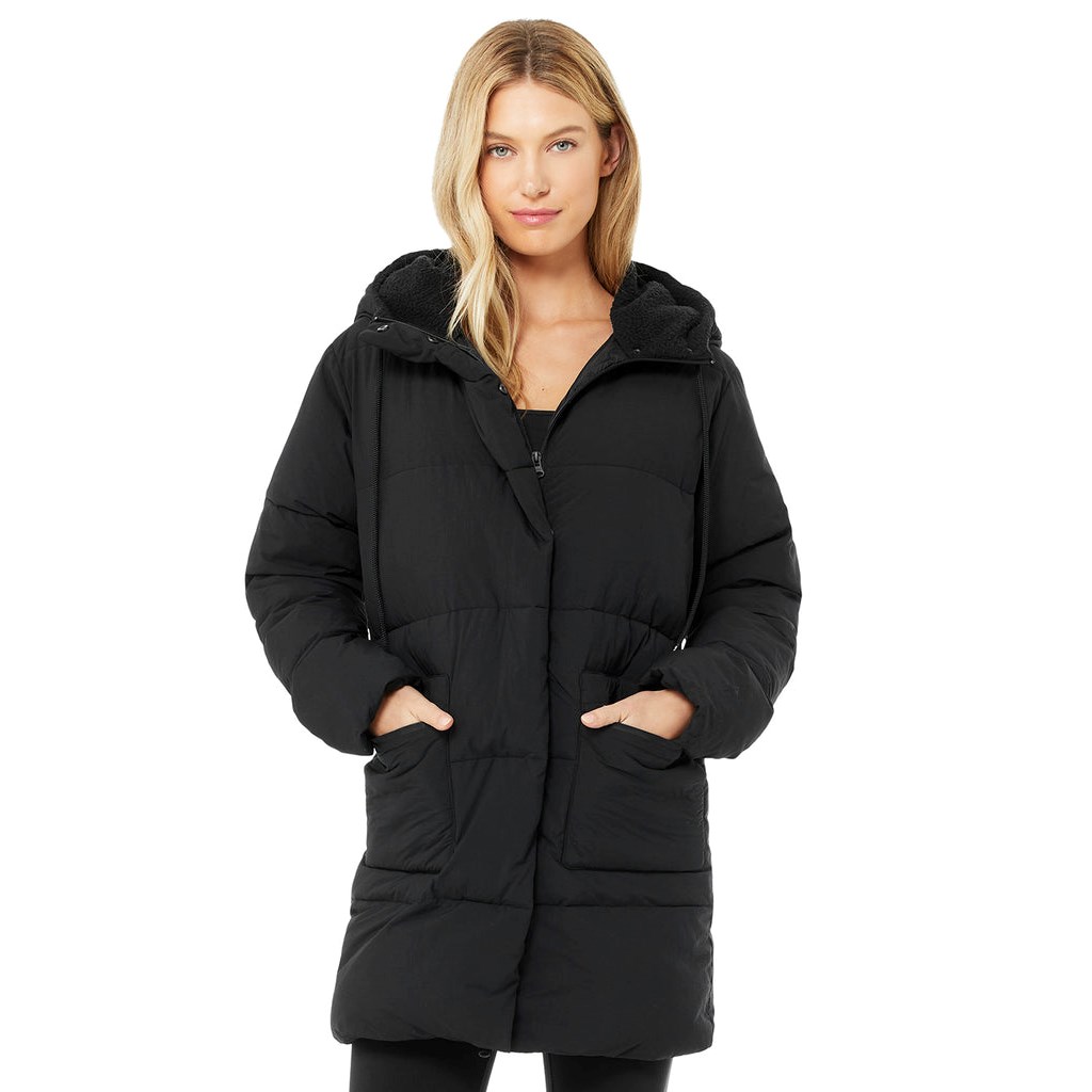 Chaquetas Alo Yoga Cypress Puffer Mujer Negros | WHRZ21457