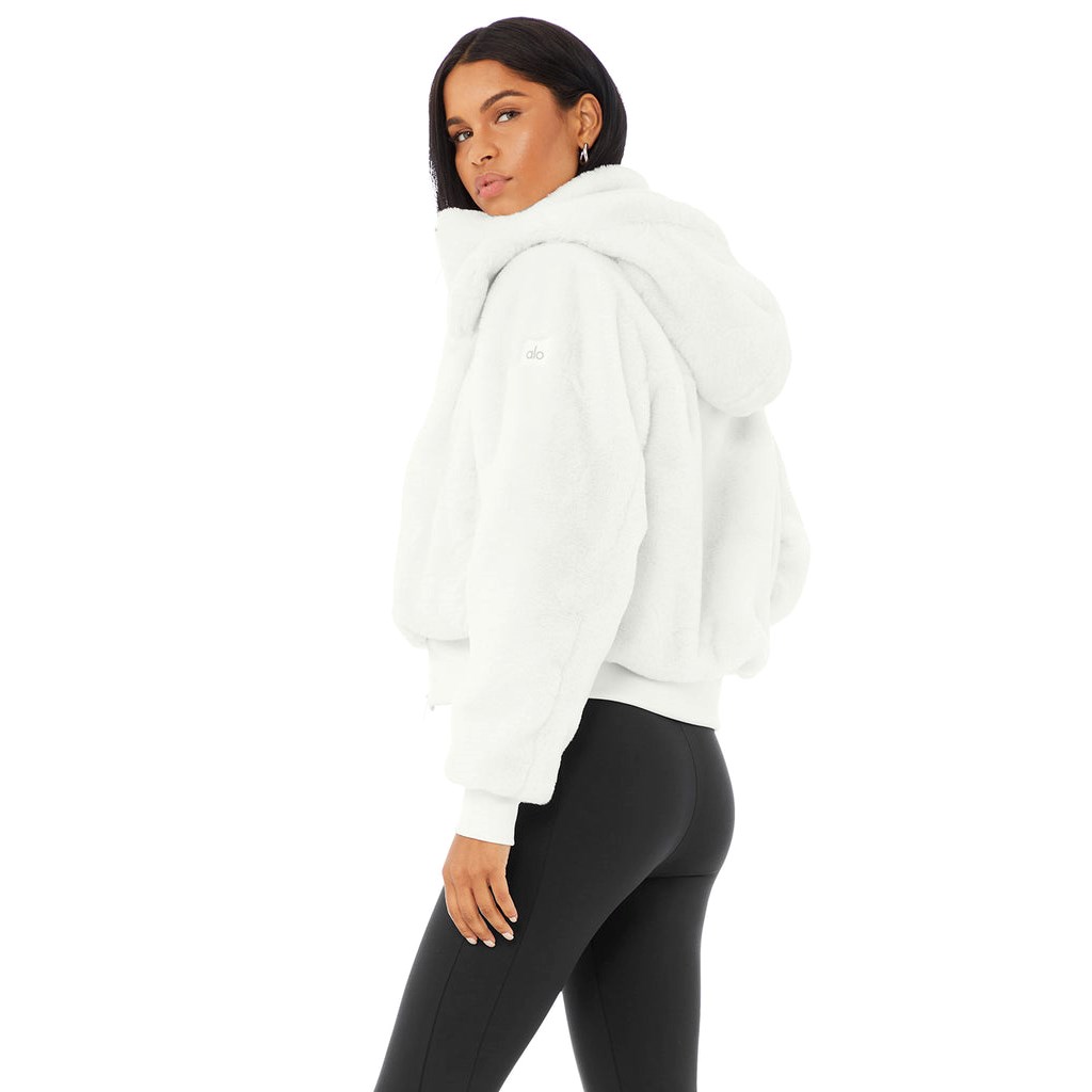 Chaquetas Alo Yoga Faux Fur Foxy Mujer Blancos | KDZO59186