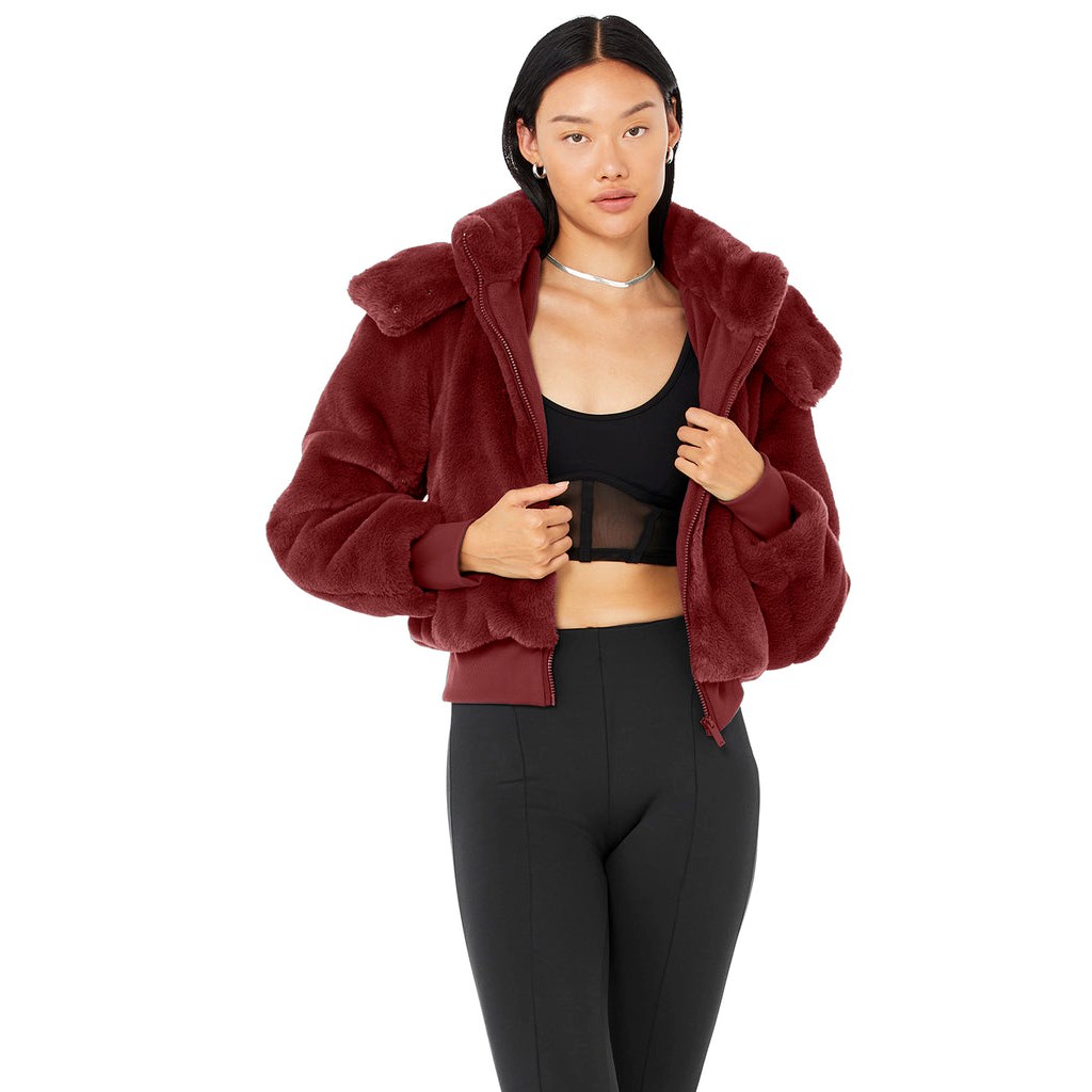 Chaquetas Alo Yoga Faux Fur Foxy Mujer Rojos | KSMZ17654