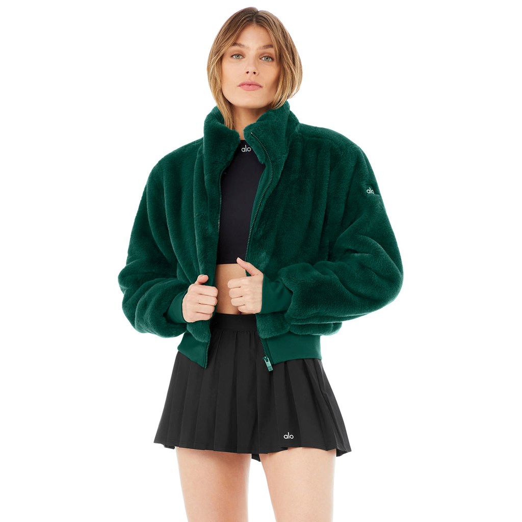 Chaquetas Alo Yoga Faux Fur Foxy Mujer Verdes | MUNQ06859