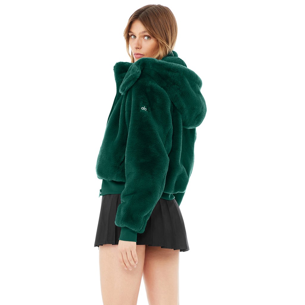 Chaquetas Alo Yoga Faux Fur Foxy Mujer Verdes | MUNQ06859