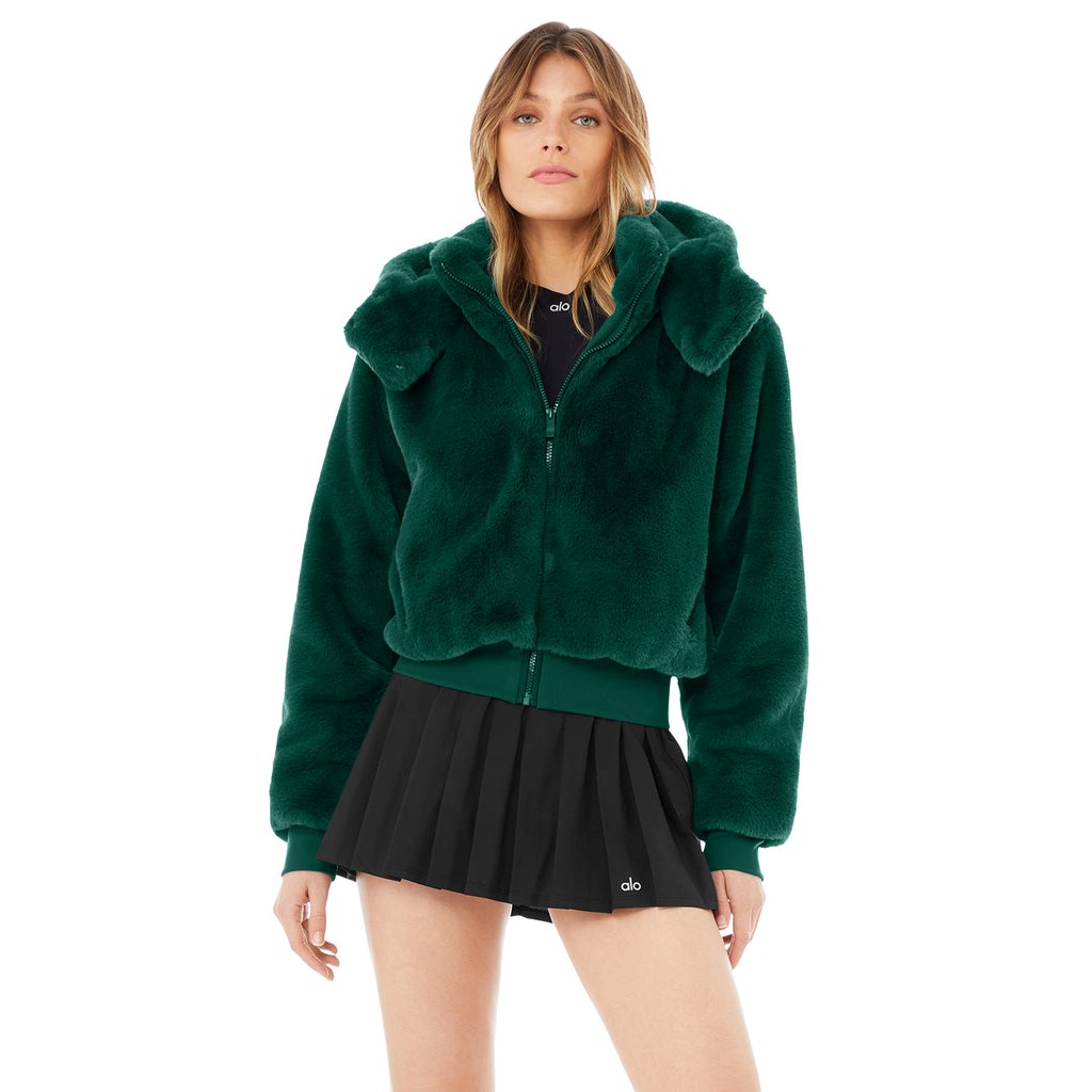 Chaquetas Alo Yoga Faux Fur Foxy Mujer Verdes | MUNQ06859