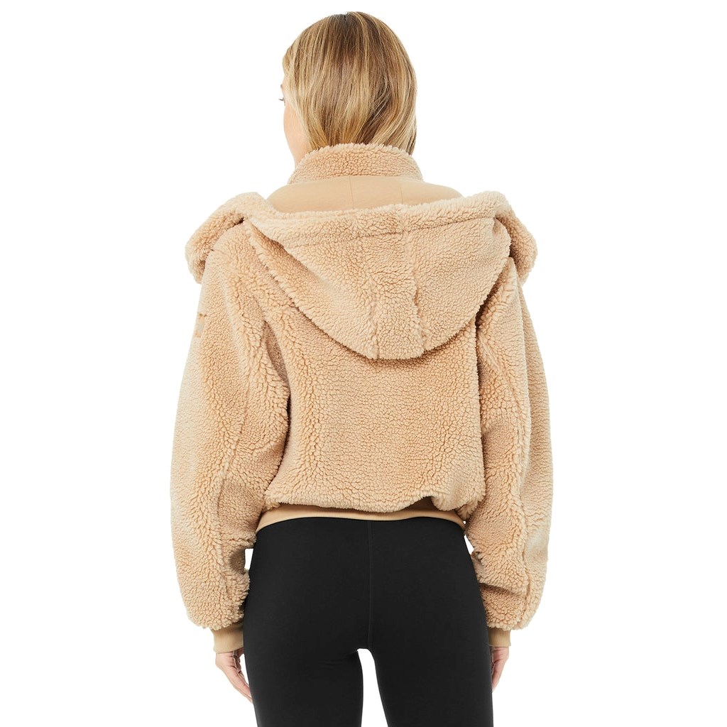 Chaquetas Alo Yoga Foxy Sherpa Mujer Beige | MBLH84516