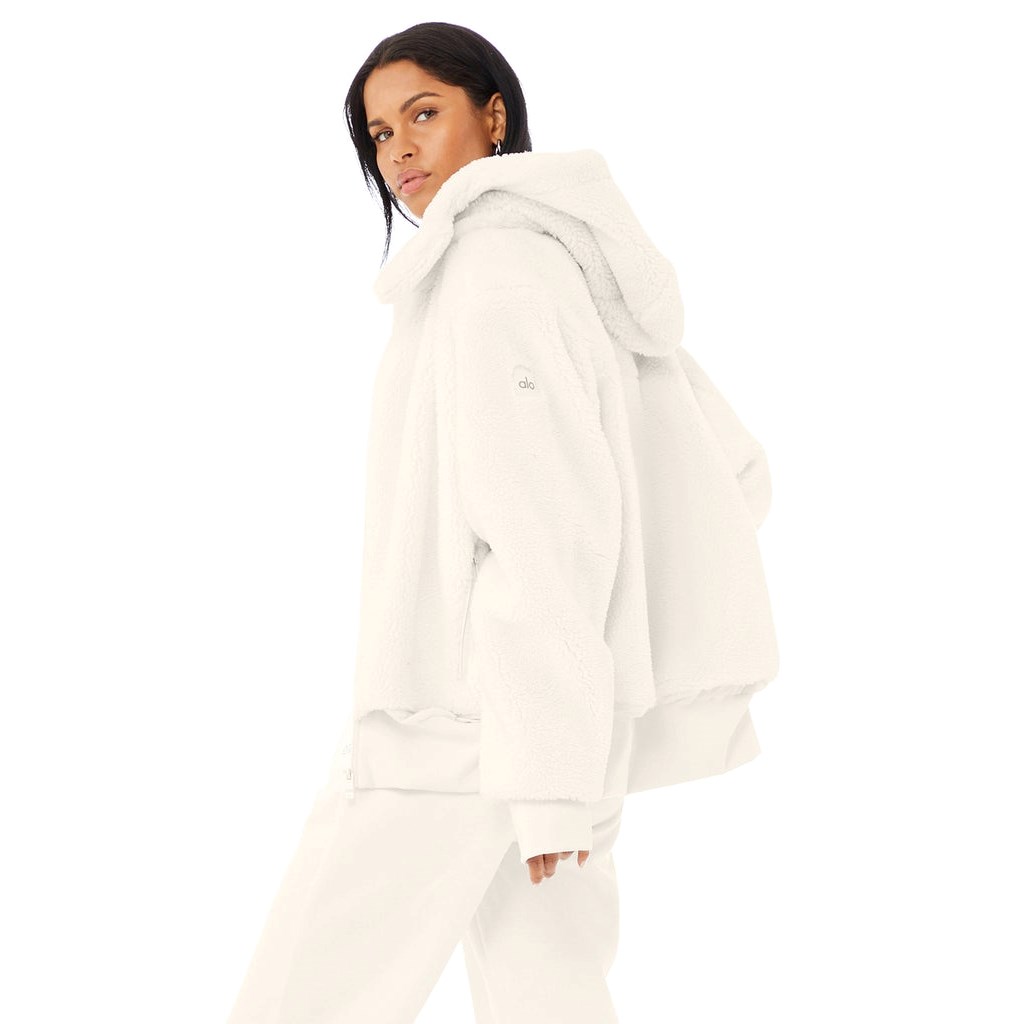 Chaquetas Alo Yoga Foxy Sherpa Mujer Blancos | XJNH74201