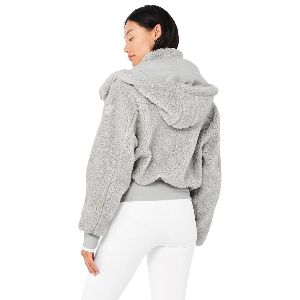 Chaquetas Alo Yoga Foxy Sherpa Mujer Grises | XFCY41369